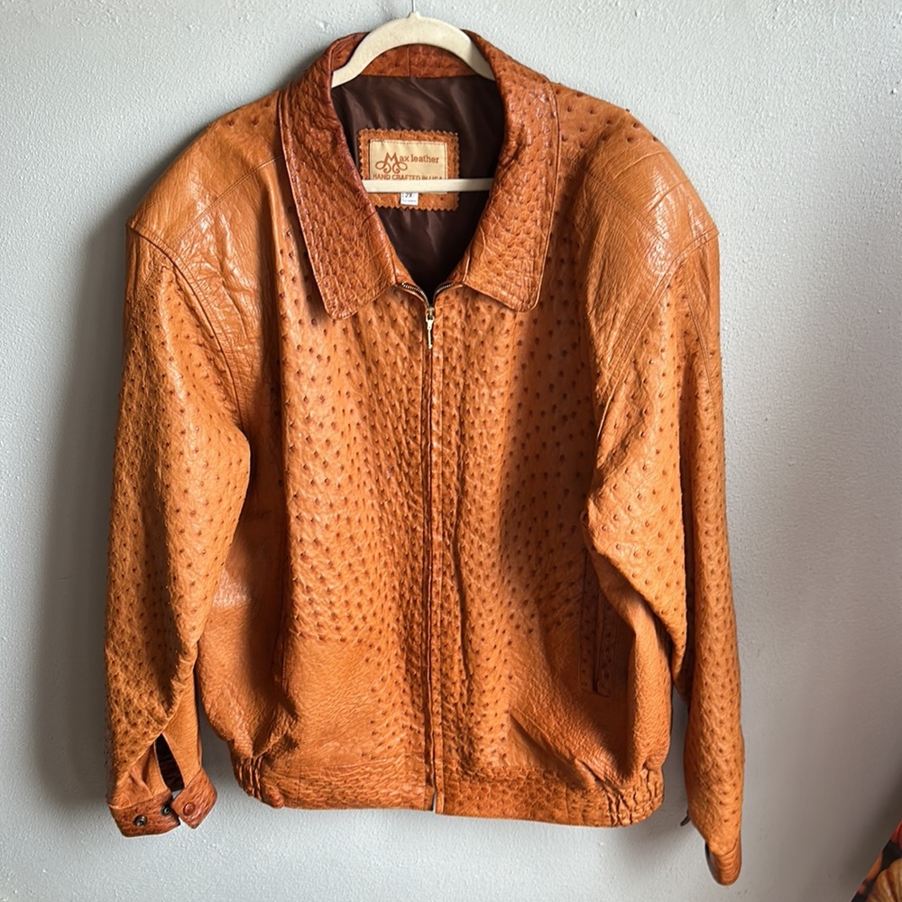 Max Leather Genuine Ostrich Jacket